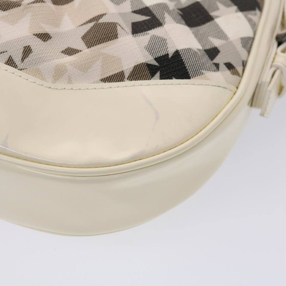 BURBERRY Nova Check Shoulder Bag PVC Leather Beige Auth yk7693B - Picture 9 of 16
